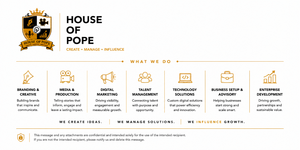 House of Pope service overview